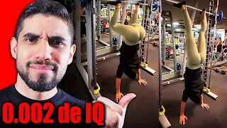 CUANDO LOS IDI0TAS VAN AL GYM...
