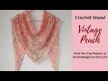 One Skein Crochet Triangle Shawl Vintage Peach