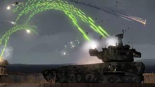Multiple Anti Aircraft Tanks destroyed by A-10 Warthog! - SAM - GAU-8 - Military Simulation - ArmA 3