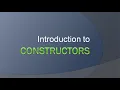 Introduction to Constructors Java ICSE