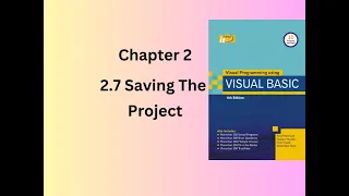 Saving the Project Chapter 2 Visual Basic Programming Bsc ADP ADS BS Computer Science