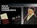 MATLAB Solve a Linear Congruence ax b mod m