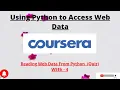 Reading Web Data From Python in using python to access web data