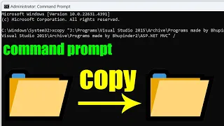 Copy folder using cmd