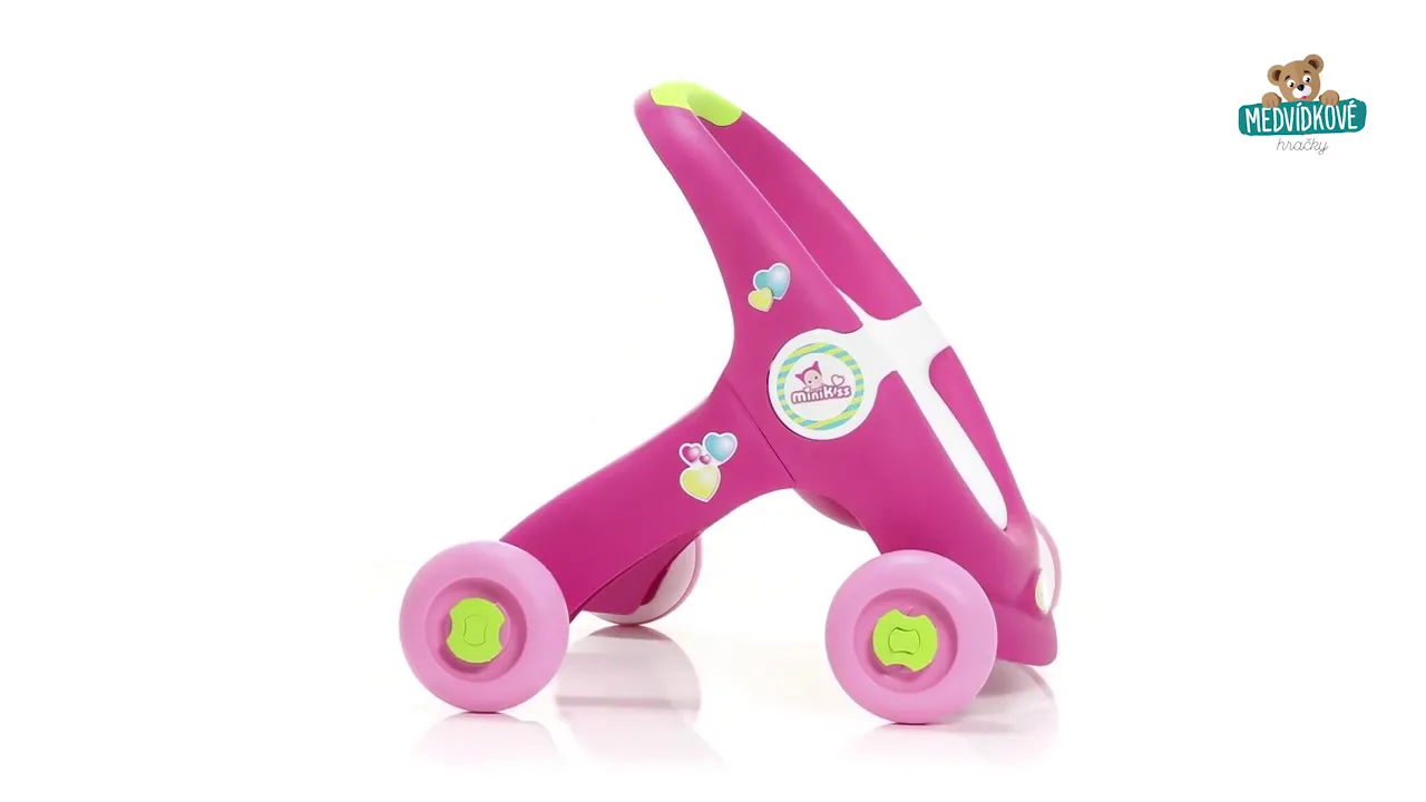 Kočárky pro panenky od 12 měsíců - Kočárek pro panenku a chodítko 2v1 MiniKiss Smoby - 4