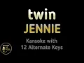 Download Lagu JENNIE - twin Karaoke Instrumental Lower Higher Male \u0026 Original Key