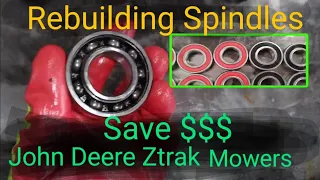 How to rebuild John Deere Ztrak deck spindles Z915 Z920 Z930 TCA24880 Spindle