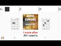 AIME SIMONE Shining Light NO VOCALS FCN GUITAR CHORDS & LYRICS