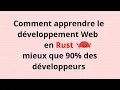 Rust est-il le MEILLEUR langage backend en 2026