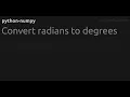 Convert radians to degrees