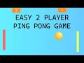 How to Create an EASY 2 Player Ping Pong Game on Scratch