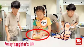 Dad is really hardworking today; he finished breakfast so quickly!!