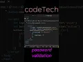 password Validation using html and javascript