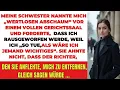 Download Lagu „Meine Schwester flehte den Richter an, mich rauszuwerfen… sie wusste nicht, ich BIN die Richterin“