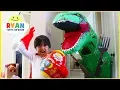 Ryan opens Giant Surprise Egg Ryan s World Pretend Play Hide and Seek with Giant Dinosaur
