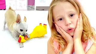 ناستيا فقدت كلبها  قصة الحيوانات الأليفة للأطفال دندنها