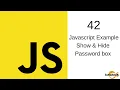 Javascript Tutorial in Hindi - 42 show and hide password box in javascript using checked property