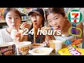 Eating ONLY at Korean convenience foods for 24 hours we got hate crimed