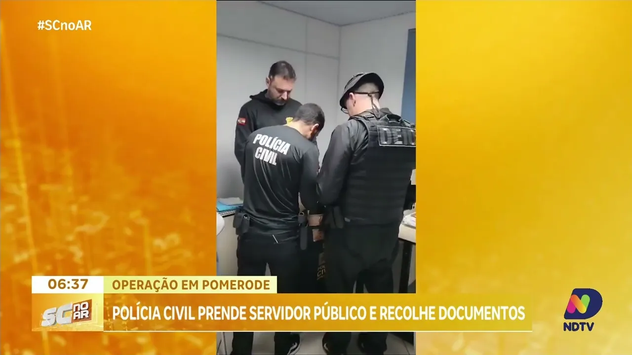 Operação em Pomerode: Polícia Civil prende servidor público e recolhe documentos