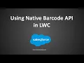 Using Native Barcode API in LWC - Salesforce