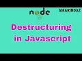 Destructuring in Javascript - Node JS tutorial for beginners