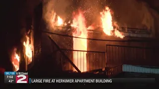 Flames rip through Herkimer apartment building