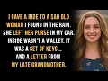 Download Lagu I Offered A Ride To A Woman In The Rain. She Left Something In My Car That Changed Everything