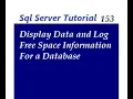 Display Free Space in SQL Server Database