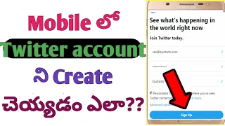 how to create twitter account in telugu tech by mahesh