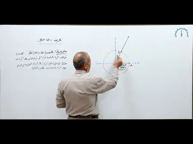 ⁣مادة الرياضيات للصف الخامس الاعدادي : تعريف دالة الظل