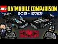 COMPARISON LEGO The Batman Batmobiles 2021 vs 2026