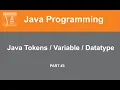 Part Tokens Variable Data Type Java Tutorial Online Lecture In Hindi