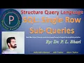 26 SQL Single Row Sub Queries