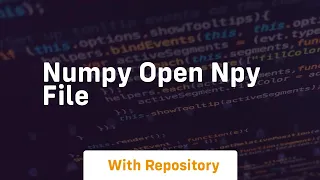 numpy open npy file