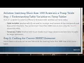 Solving the 1000 Row Limit Issue When Inserting Records into SQL Temp Tables