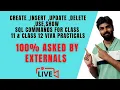 LIVE Create Insert Update Delete Use Show SQL commands class 12 computer science one shot