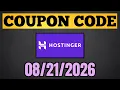 Hostinger Coupon Code August 2026 - Hostinger Discount Code Promo Code