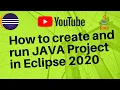 How to create and run JAVA project in Eclipse 2020 Urdu Hindi