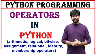 operators in python arithmetic logical relational bitwise assignment identity membership