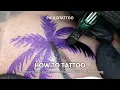 HOW TO TATTOO Developing this palm tree silhouette with a curved mag