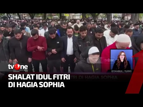 Ribuan Muslim Laksanakan Shalat Idul Fitri di Masjid Hagia Sophia