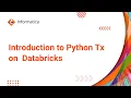 Introduction to Python Tx on Databricks
