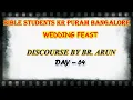 Download Lagu BANGALORE BIBLE STUDENTS KR PURAM | WEDDING FEAST | DAY-64 | DISOURSE BY BR.ARUN ||