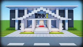 Minecraft Tutorial How To Make A Modern Bank Part 1 2023 City Tutorial