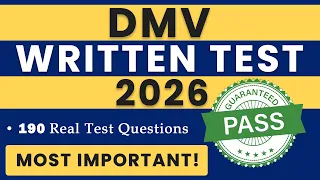 DMV Permit Test 2026 190 Important Questions All States DMV Questions DMV Written Test 2026