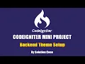 Codeigniter Mini Project for Beginners - Backend Theme Setup