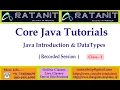 Java Introduction Data types BY Mr Ratan