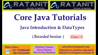 Java Introduction Data types BY Mr Ratan