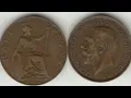 GB 1924 HALF PENNY Coin VALUE REVIEW King George V