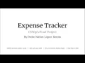 Expense Tracker Demo - CS50p s Final Project